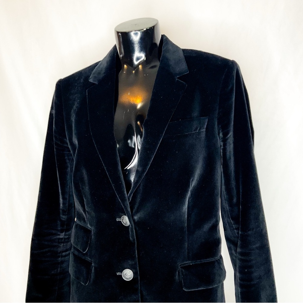 Rag & Bone Velvet Blazer Black Tailored Size 8 - Picture 2 of 13